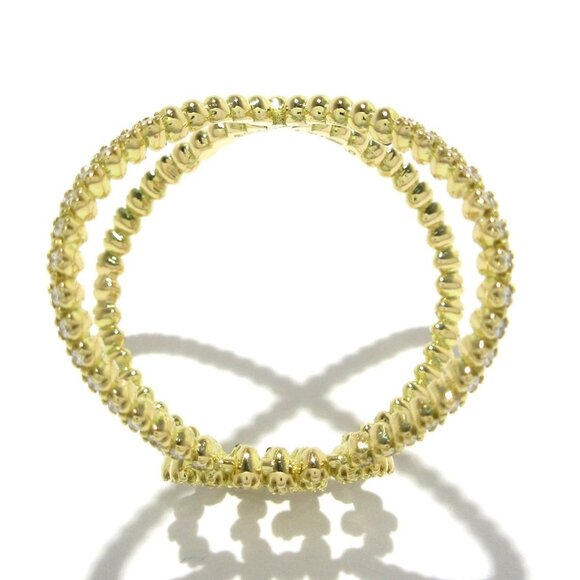 Auth GUCCI GG Running - 18K Yellow Gold Diamond Ring - Picture 4 of 5